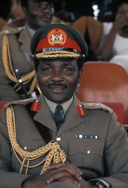 Portrait du général nigérian Yakubu Gowon, circa 1970. Portrait du général nigérian Yakubu Gowon, circa 1970.