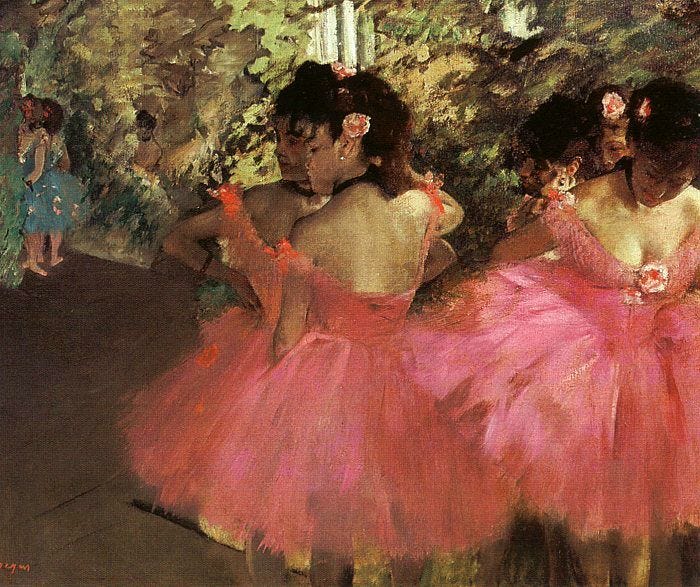 Dancers in Pink, 1880 - 1885 - Edgar Degas - WikiArt.org