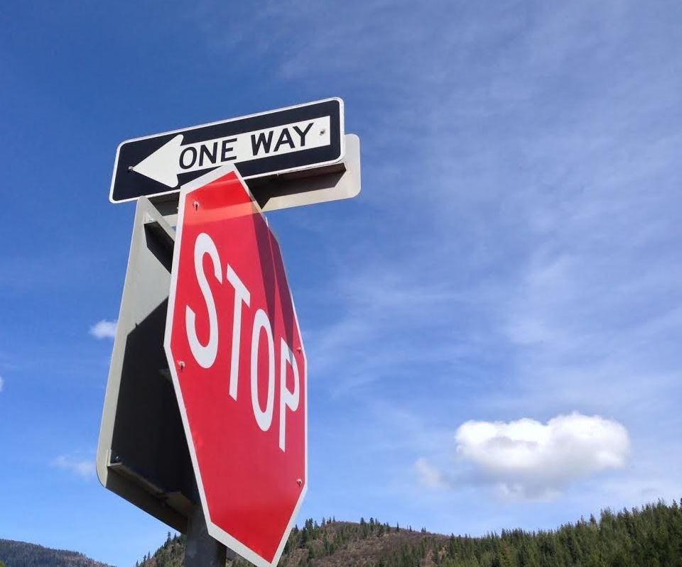 one way