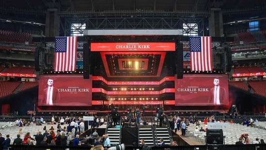 Charlie Kirk funeral: When will Trump, Vance, and Erika Kirk speak at Glendale State Farm Stadium? | Hindustan Times Charlie Kirk funeral: When will Trump, Vance, and Erika Kirk speak at Glendale State Farm Stadium? | Hindustan Times