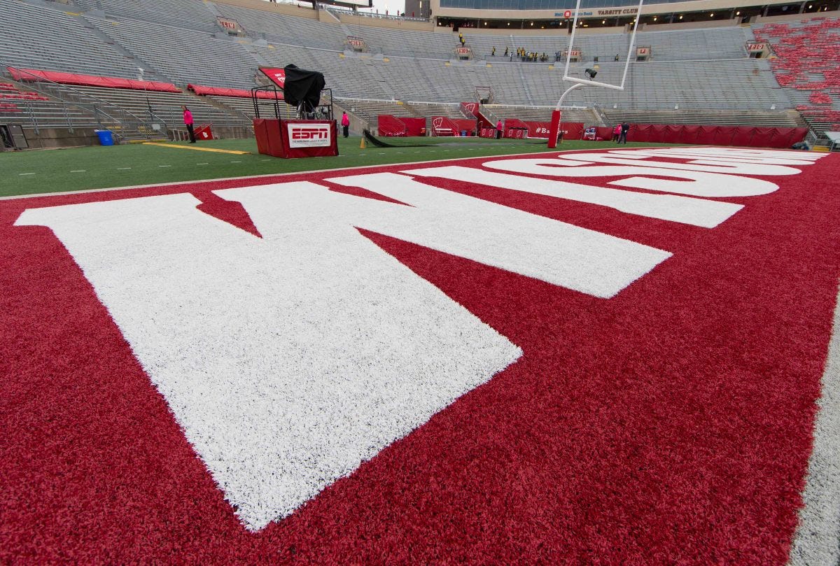 Wisconsin Badgers endzone Wisconsin Badgers endzone