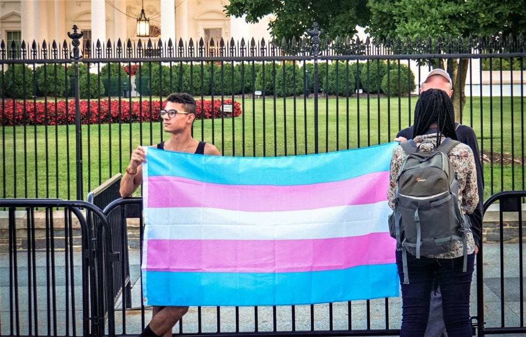 A 2017 protest of the transgender military ban in Washington, D.C. <i>Image credit Ted Eytan/Flickr</i> A 2017 protest of the transgender military ban in Washington, D.C. <i>Image credit Ted Eytan/Flickr</i>