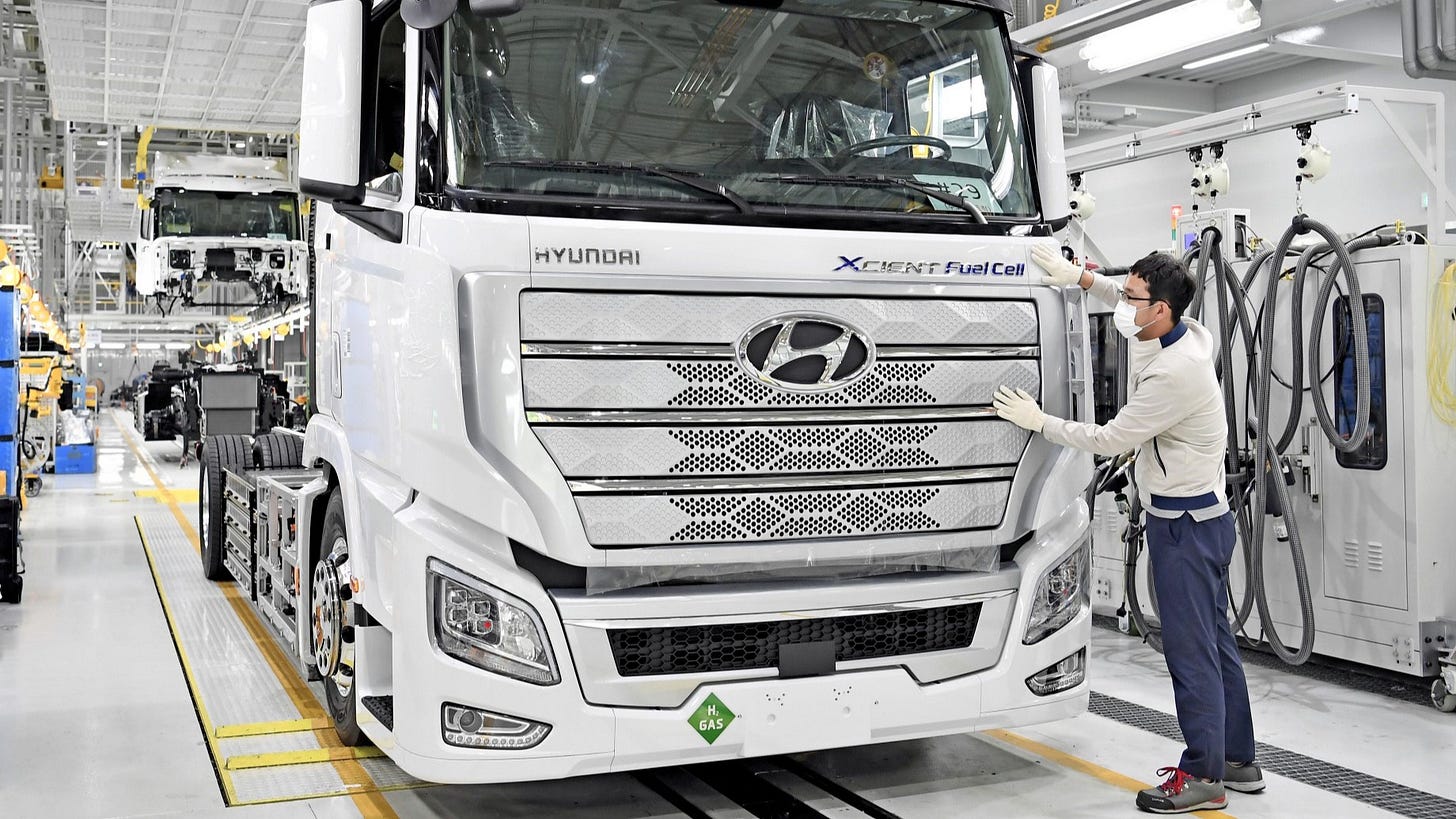 Hyundai rolls out fuel cell trucks in Europe in challenge to electrics -  Nikkei Asian Review