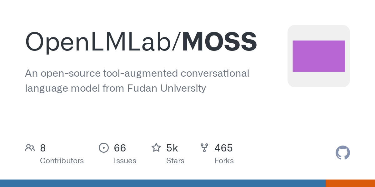 GitHub - OpenLMLab/MOSS: An open-source tool-augmented conversational language model from Fudan University GitHub - OpenLMLab/MOSS: An open-source tool-augmented conversational language model from Fudan University