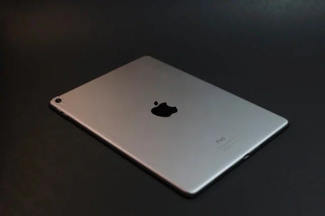 An iPad lying face down An iPad lying face down