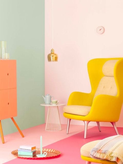 Color Blocking interior design retro trend
