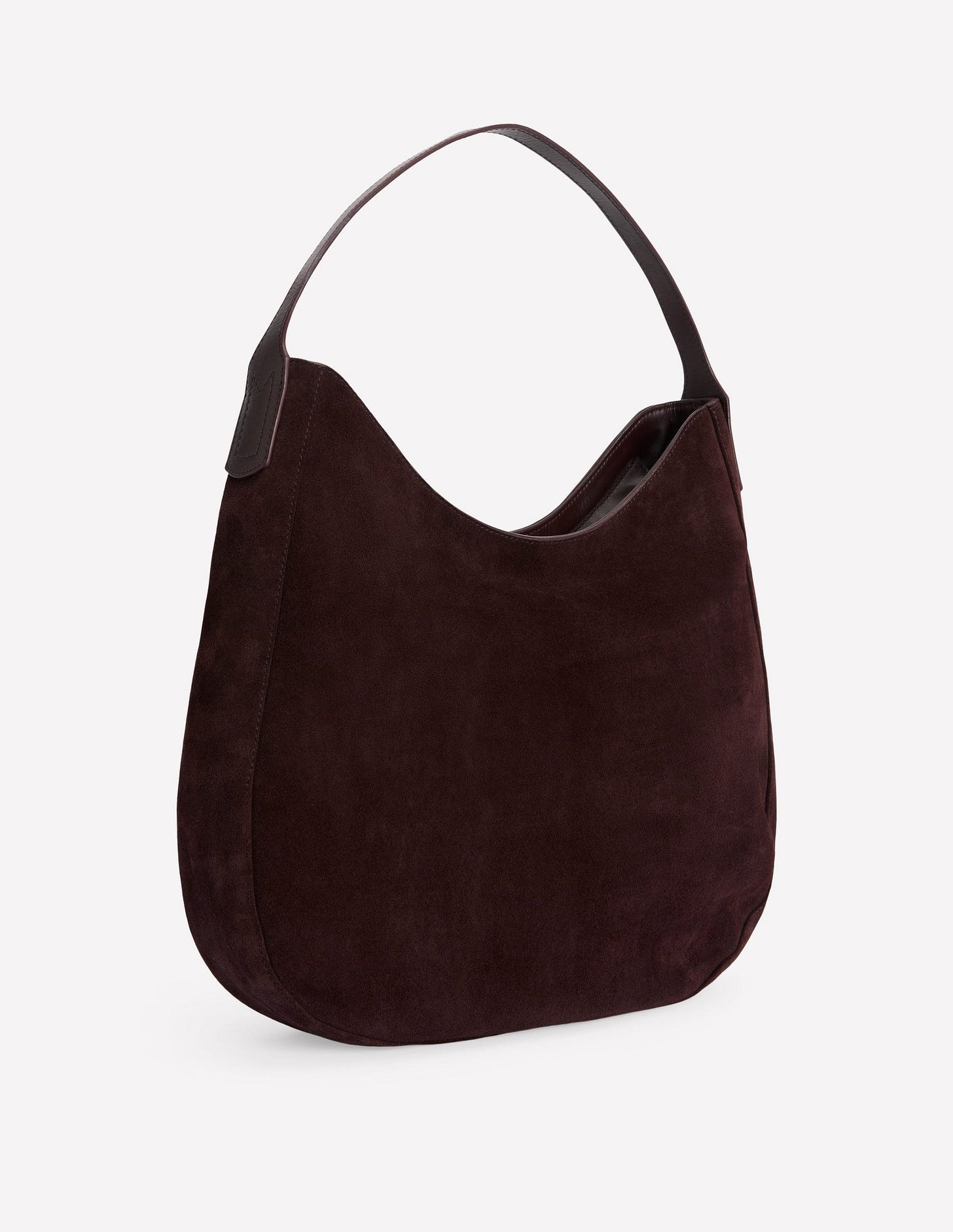 Suede Hobo Bag-Bitter Chocolate-4