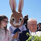 In His Endless, Incoherent Rants, Trump Says Iranians Want To Be Bombed And He Is Helping To Protect Gays, Wants To Take Their Oil, All While Standing Next To The Easter Bunny