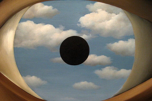 The False Mirror, 1928 by Rene Magritte