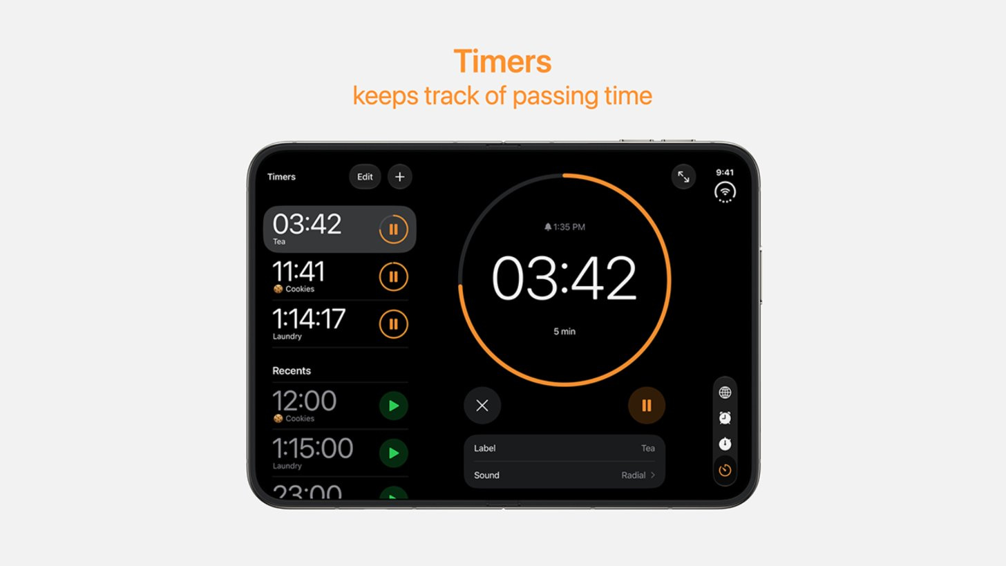 Clock's timers on the open Duo