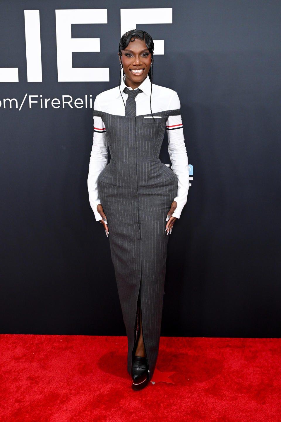 Doechii Blazes the Grammys 2025 Red Carpet in Head-to-Toe Thom Browne As  She Wins the Best Rap Album Award