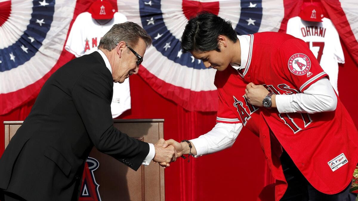 Angels introduce Japanese star Shohei Ohtani, their prized signing - Los  Angeles Times