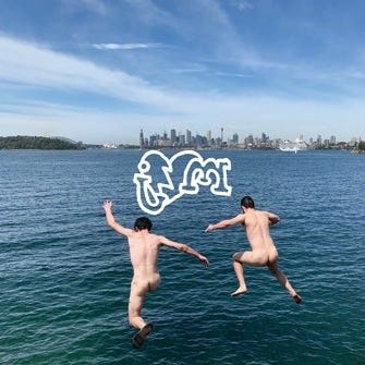 Two men jumping into water

Description automatically generated with medium confidence