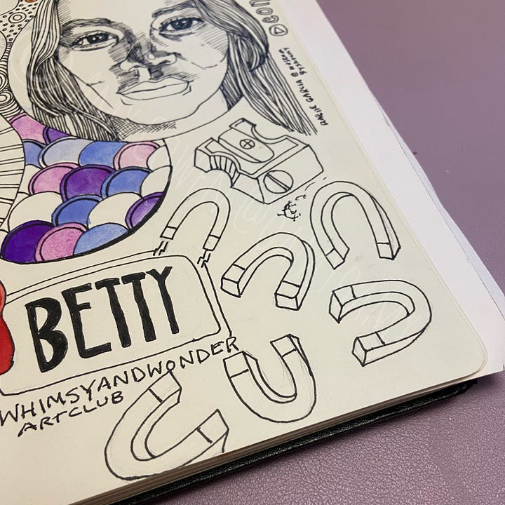 Images of icons on illustrated journal pages