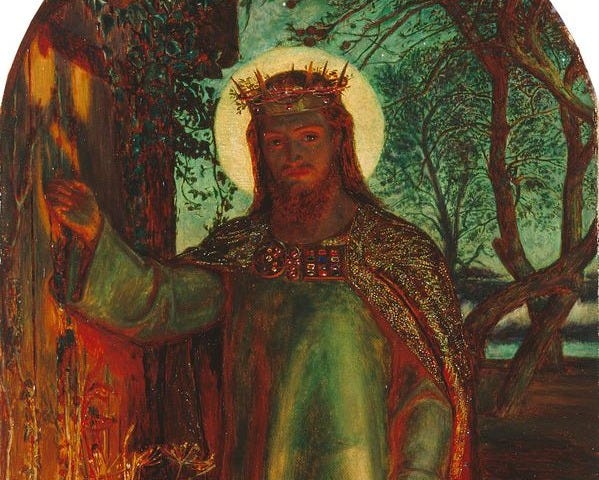 This may contain: a painting of a person holding a lantern