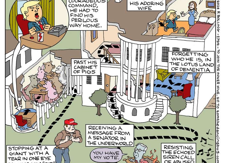 Tom the Dancing Bug: Follow Little Donald Trump’s Odyssey