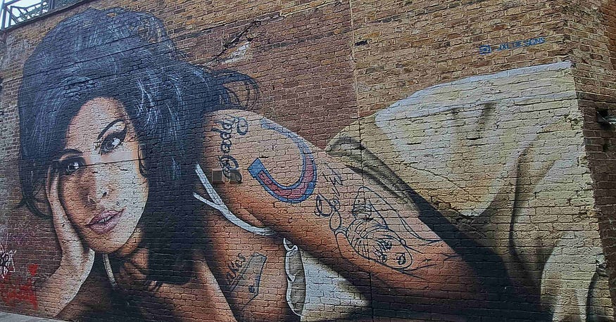 Amy Winehouse mural in Camden