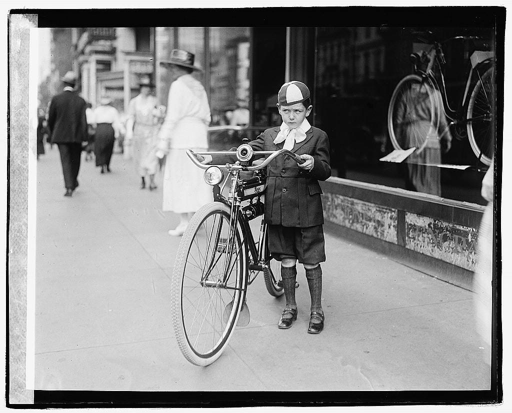 Times Boy on Bicycle. , 1921. Photograph. https://www.loc.gov/item/2016830736/