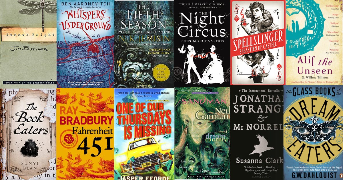 12 book covers of the books mentioned above