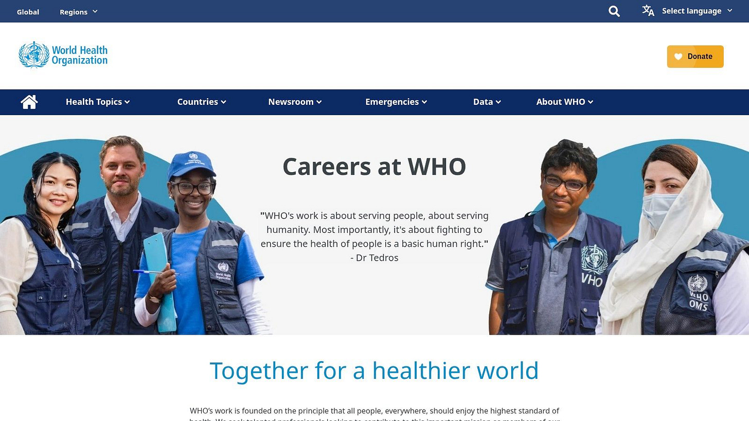 WHO Careers (World Health Organization)