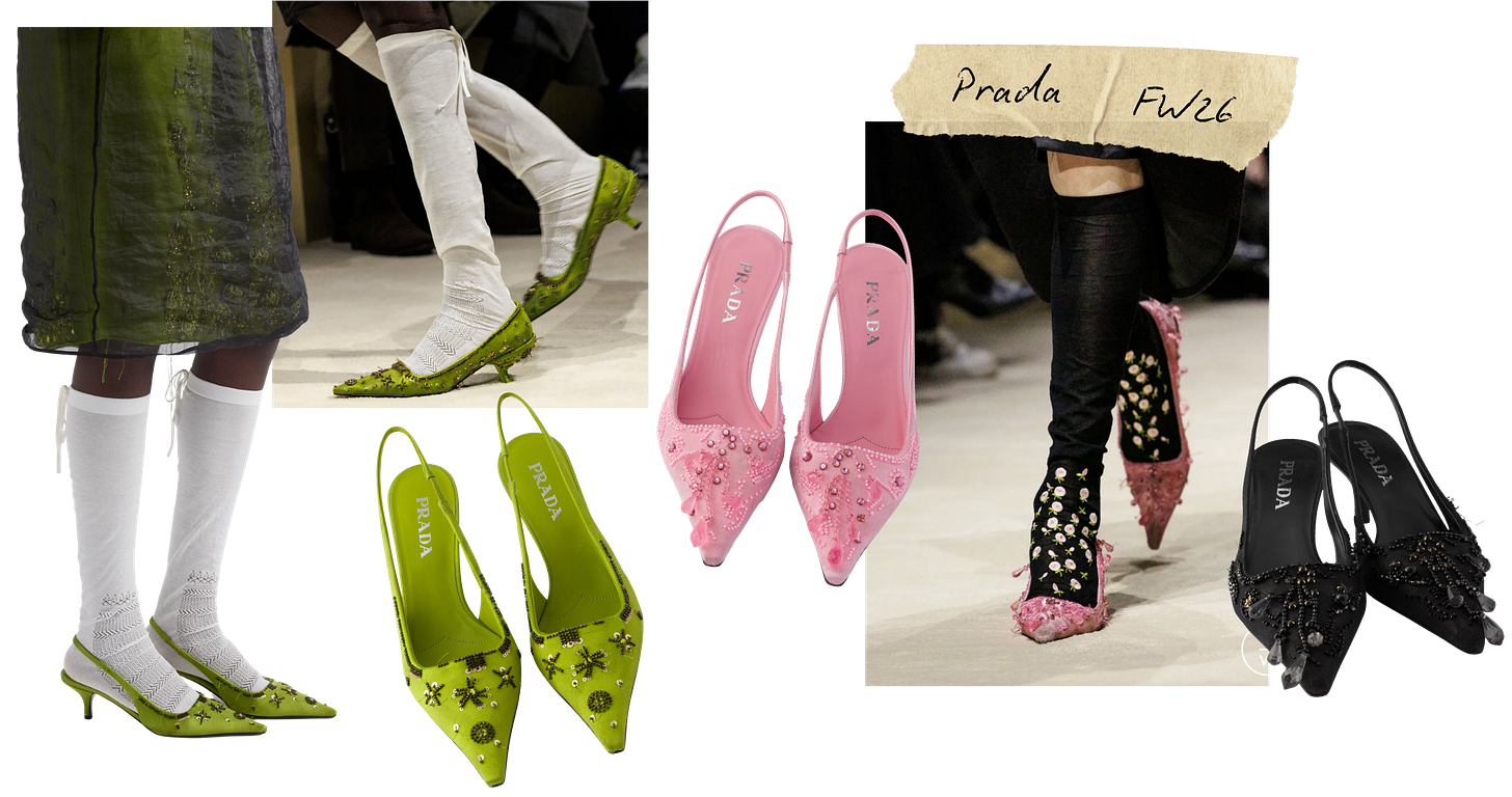 Prada embellished heels