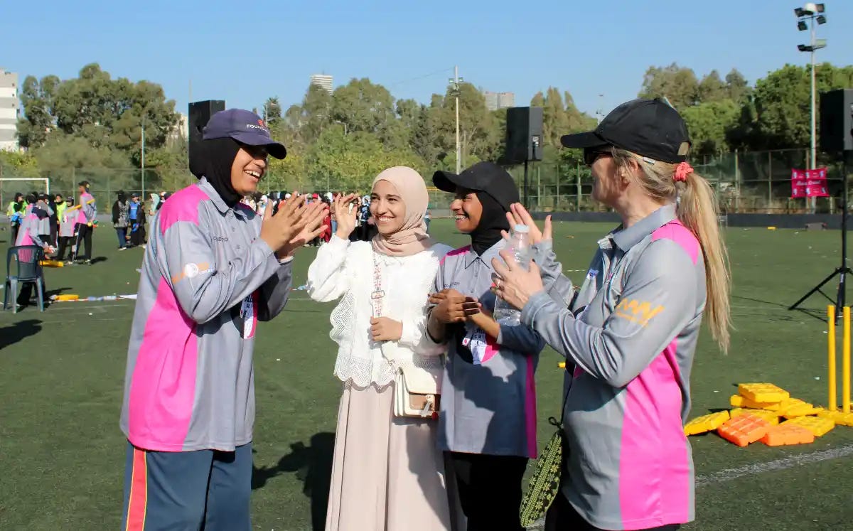 Photo of Year 6 students at a cricket tournament.