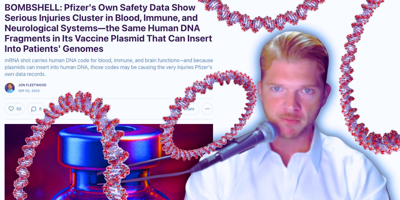 Pfizer's Own Data Confirm Injuries Match Human DNA Fragments in Its Vaccine Plasmid