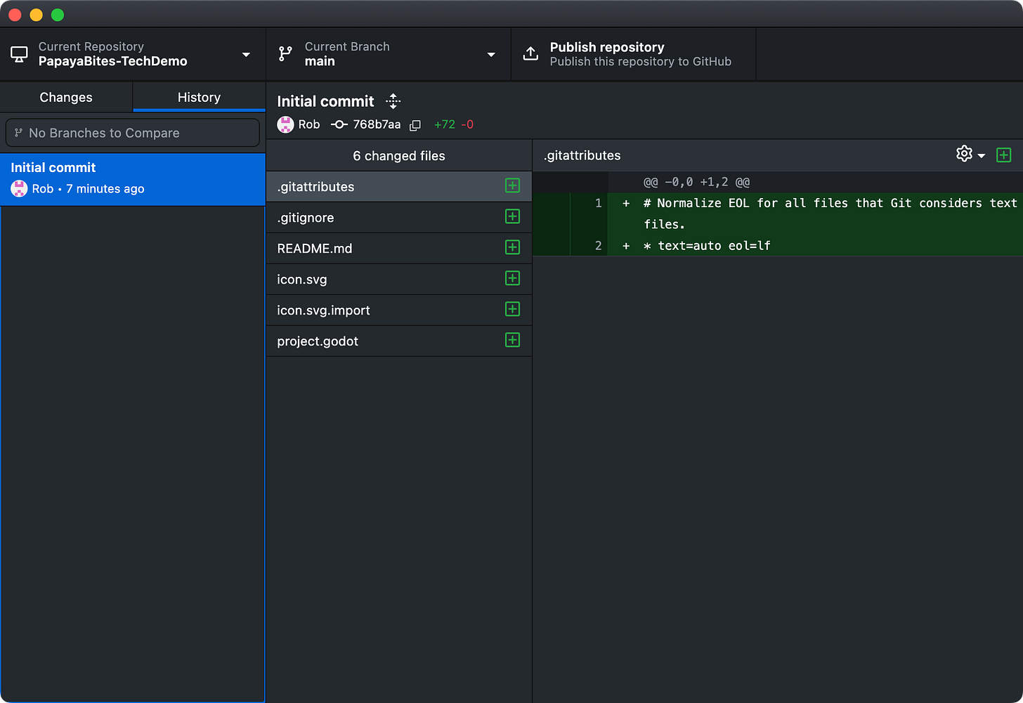 Guide: Godot and GitHub Desktop - by Rob - PapayaBytes