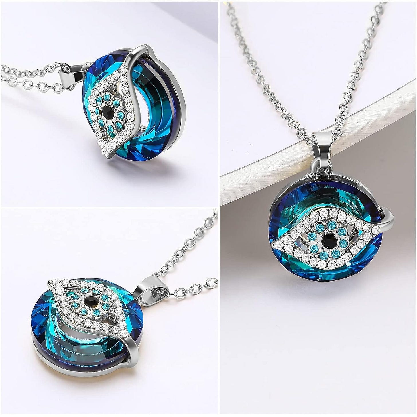 Stunning Blue Evil Eye Necklace