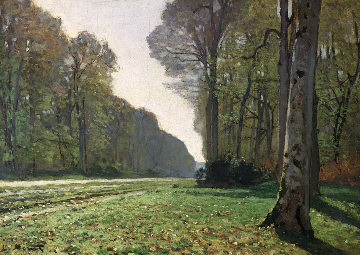The Road to Bas-Breau, Fontainebleau (Le Pave de Chailly) by Claude Monet