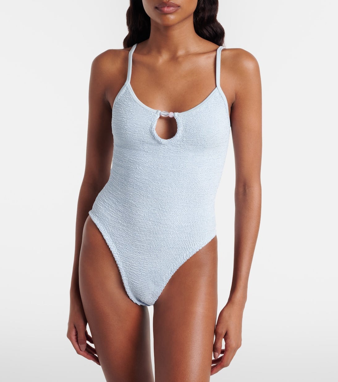 Mia beaded cutout swimsuit | Hunza G