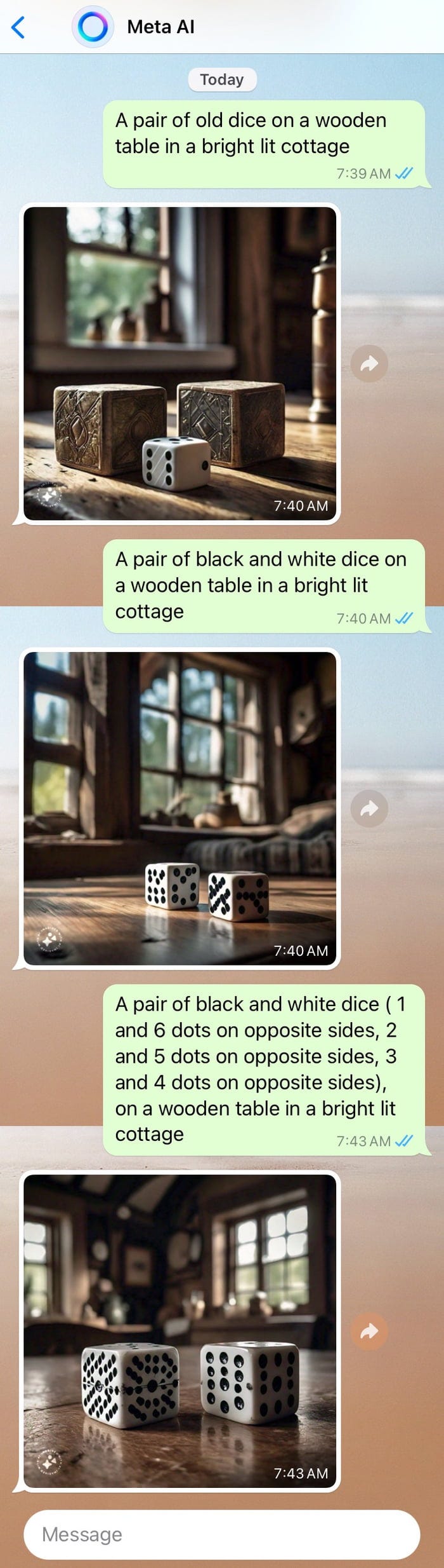 Oh boy, Meta AI can not do Dice