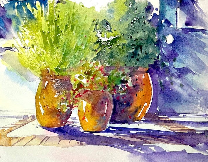 Falling Leaves Loose Watercolours