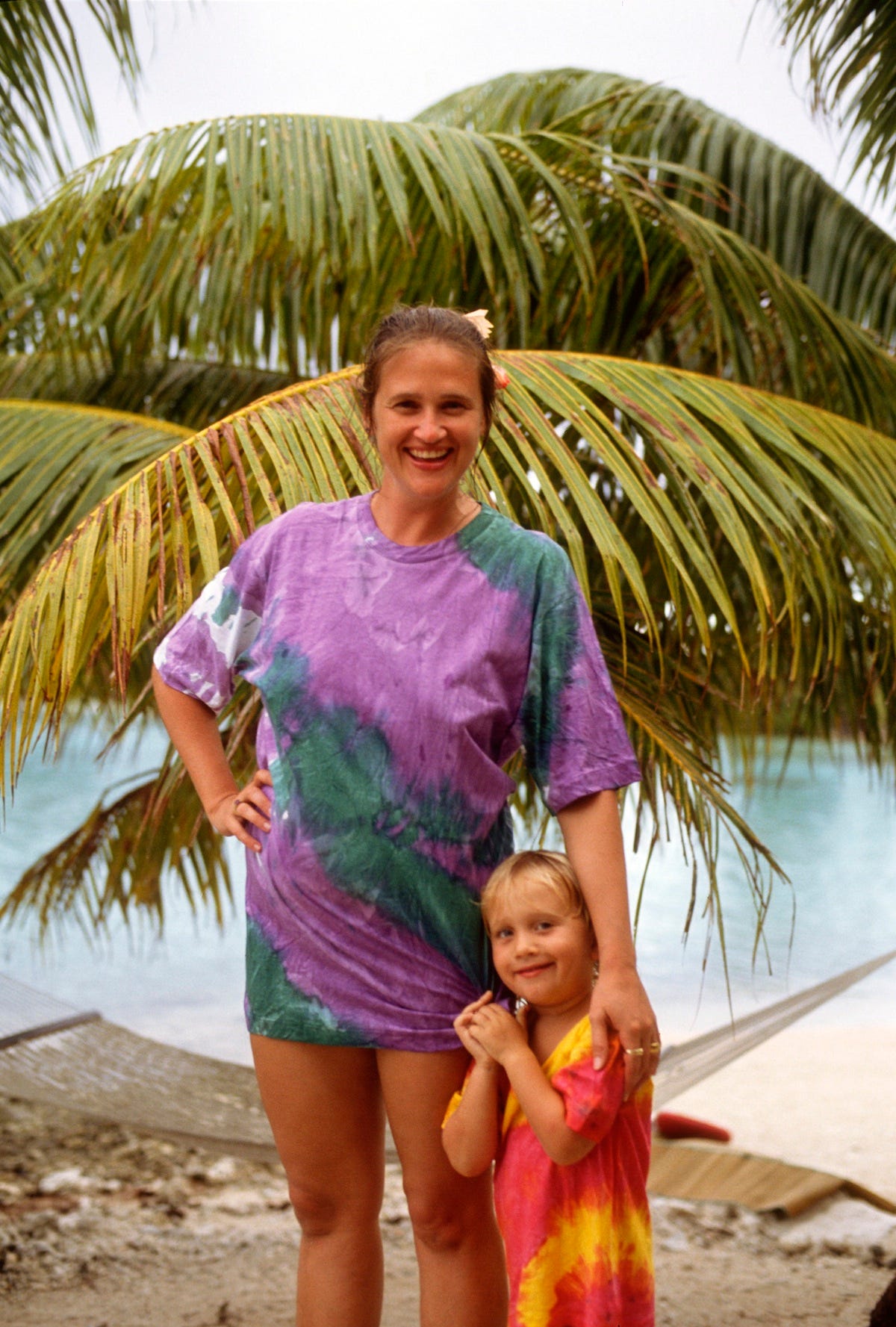 bora bora woman and baby