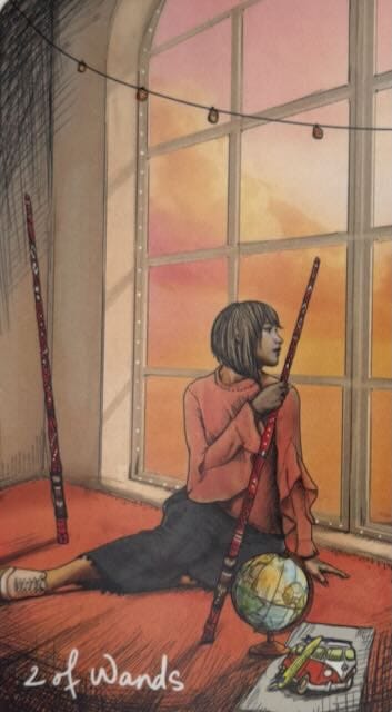 The 2 of Wands tarot card and the Truth Be Told oracle card