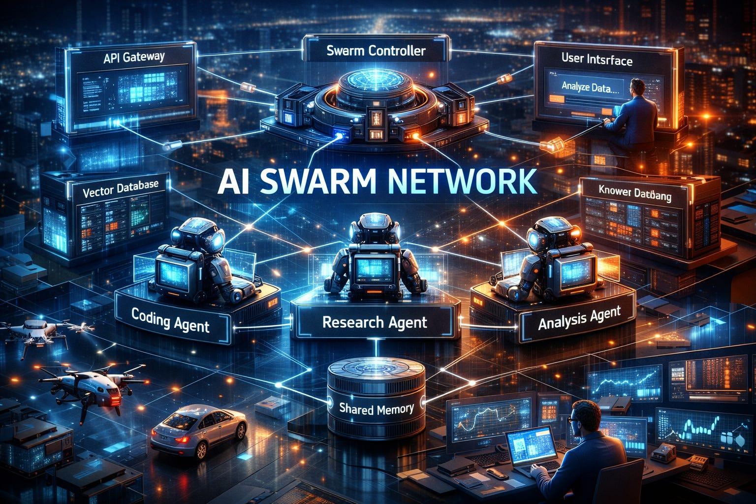 AI တွေ စုပေါင်း လုပ်ဆောင်ခြင်း (သို့မဟုတ်) AI Swarm Network ဆိုတာဘာလဲ။