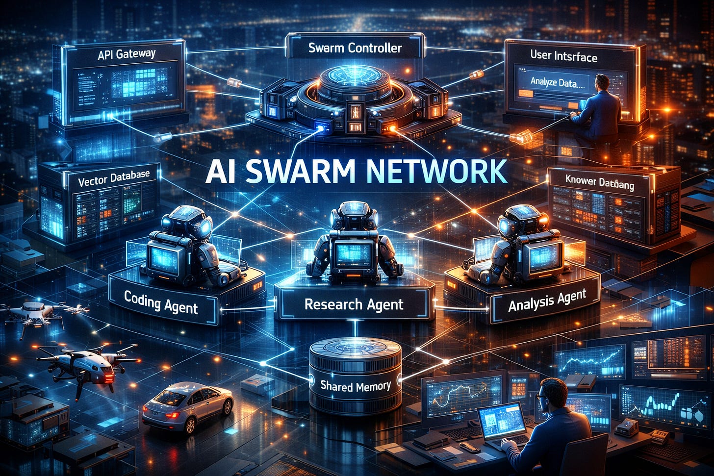 AI တွေ စုပေါင်း လုပ်ဆောင်ခြင်း (သို့မဟုတ်) AI Swarm Network ဆိုတာဘာလဲ။