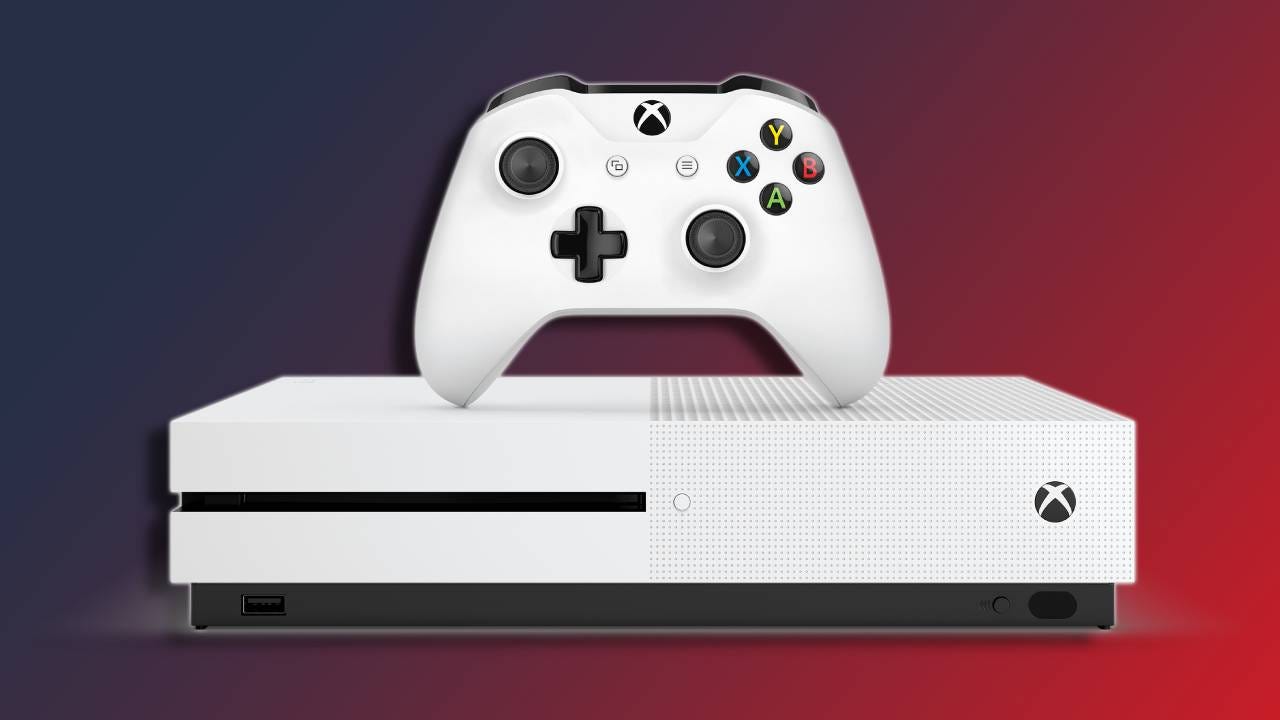 Xbox One controller on top of Xbox One S Xbox One controller on top of Xbox One S