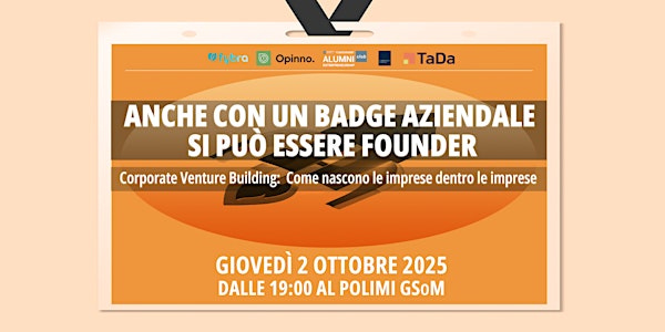 Anche con un badge aziendale si può essere founder.