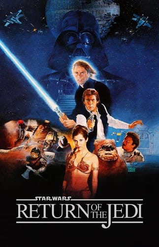 AA4230 Star Wars Return of the Jedi Film 1983 Artwork Movie Poster 11x17 - Picture 1 of 9