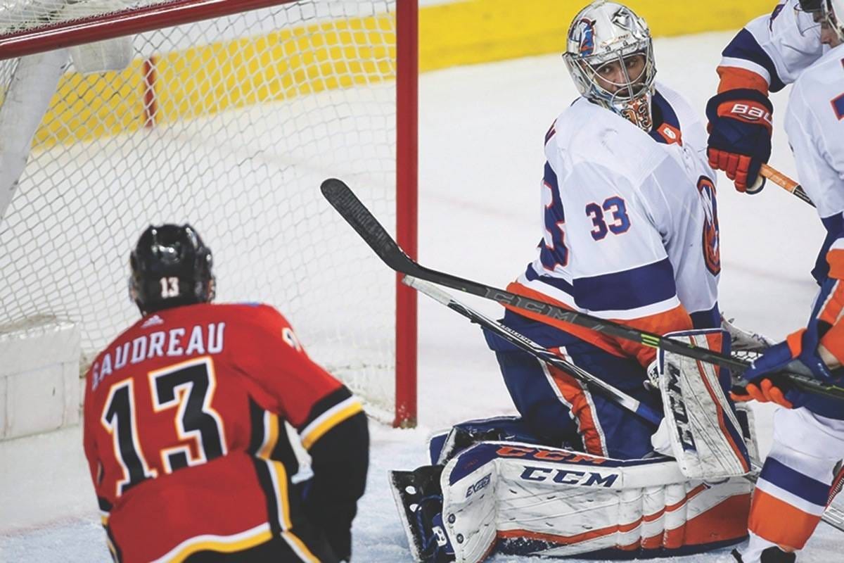 Christopher Gibson makes 50 saves, Islanders beat Flames to halt losing streak – Red Deer Advocate Christopher Gibson makes 50 saves, Islanders beat Flames to halt losing streak – Red Deer Advocate