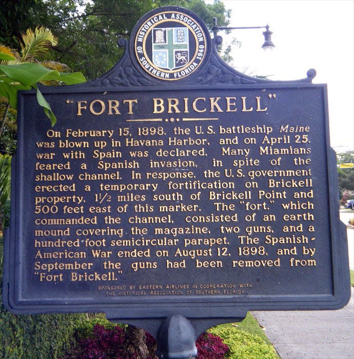 Figure 4: Historic Marker for Fort Brickell in 2014. Courtesy of Casey M. Piket.