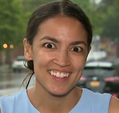 Woman with crazy eyes