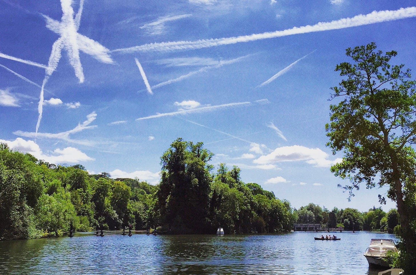 A view of the River Thames and big sky at Marlow