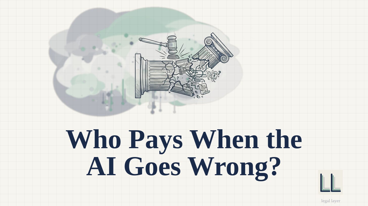 Who pays when the AI goes wrong? The coming liability crisis for builders.