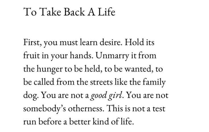 Text from To Take Back a Life, a call to unlearn obedience and recover desire before anyone asks permission.