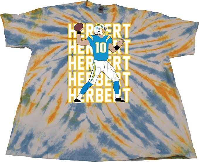 TIE DYE Chargers Herbert Text Pic T-Shirt