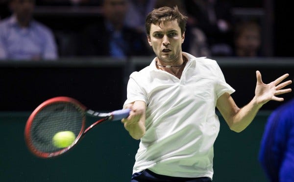 gilles simon france beats andy murray abn amro tennis tour 2015 gilles simon france beats andy murray abn amro tennis tour 2015