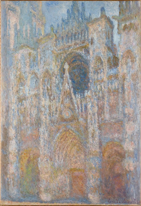 La Cathédrale de Rouen. Le Portail, soleil matinal