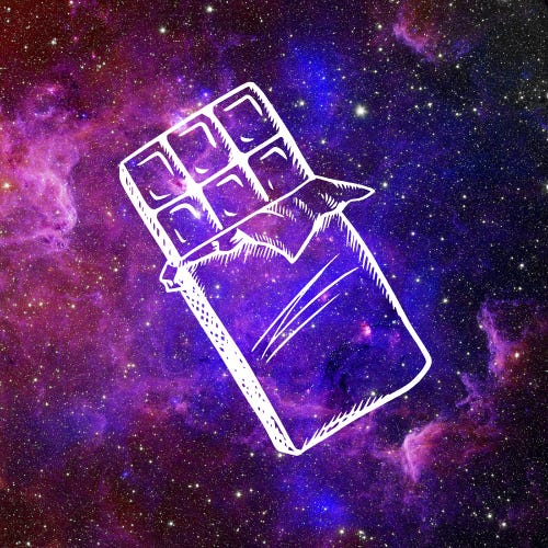 Overthinker's Guide to Galaxy (the chocolate) logo